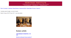 Desktop Screenshot of heritageinstitute.com